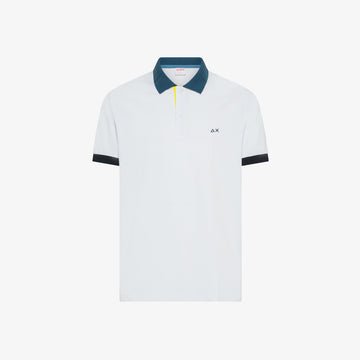 polo 3 colori A36116 BIANCO SUN68 
