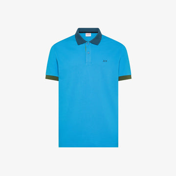 polo 3 colori A36116 TURCHESE SUN68 