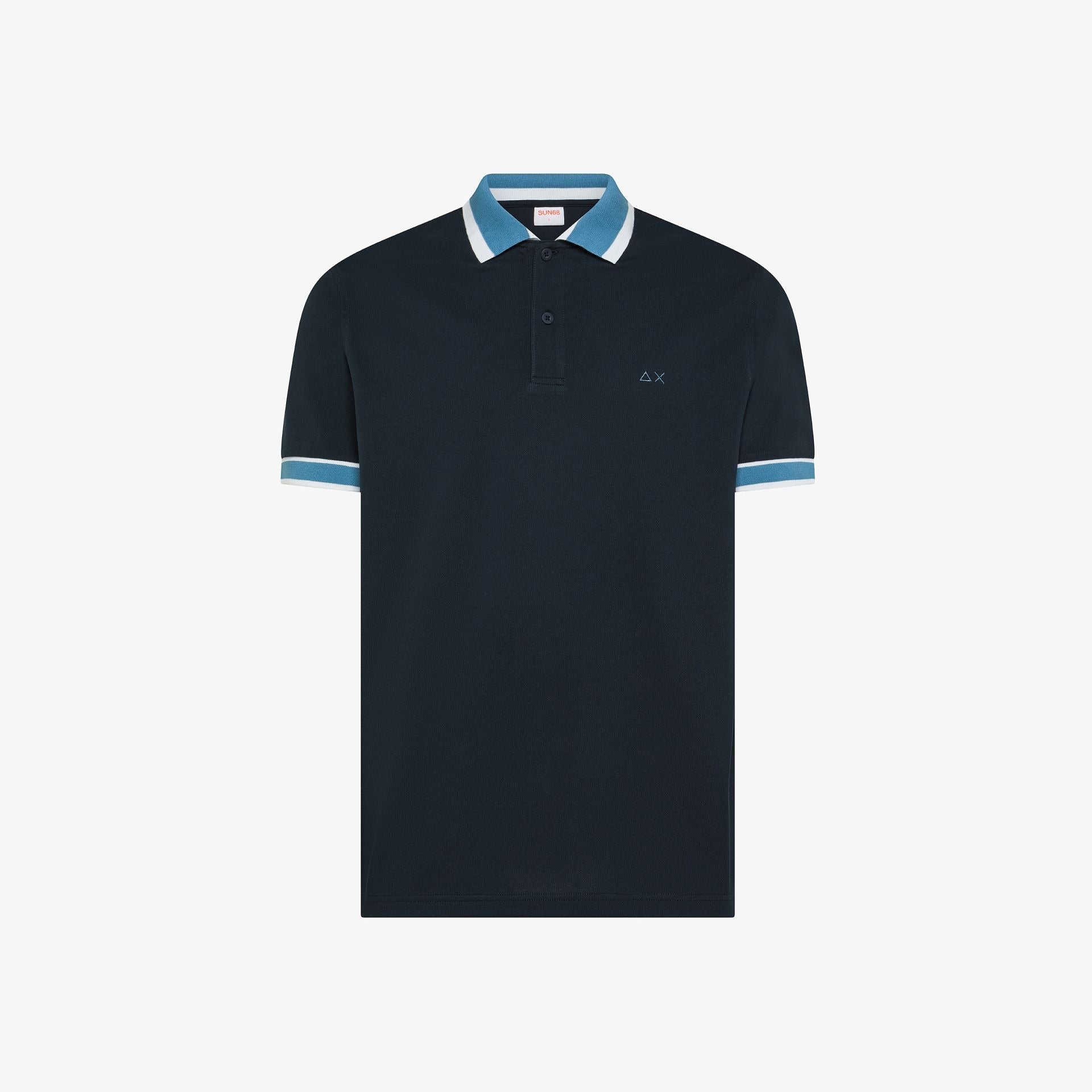 Polo multistripes collo multicolor A36117 NAVY BLUE SUN68 