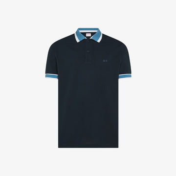 Polo multistripes collo multicolor A36117 NAVY BLUE SUN68 