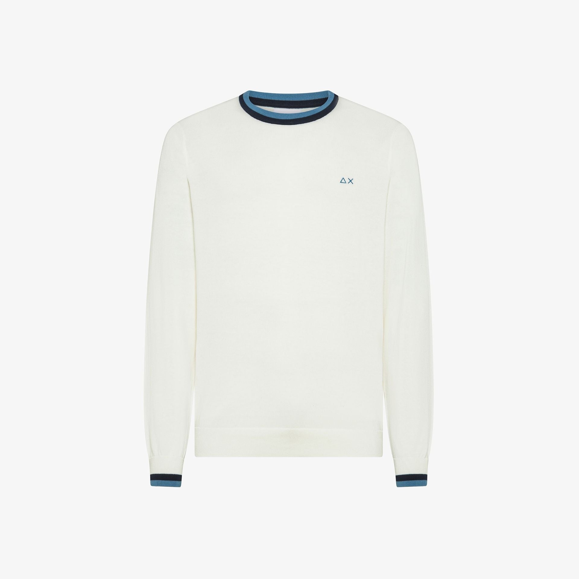 Maglione con collo contrasto K36112 BIANCO SUN68 