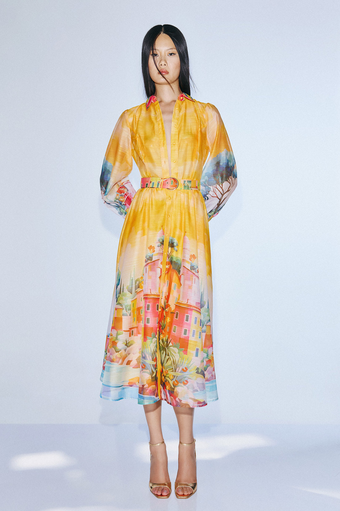 abito elegante print T4994 PRINT TWINS 