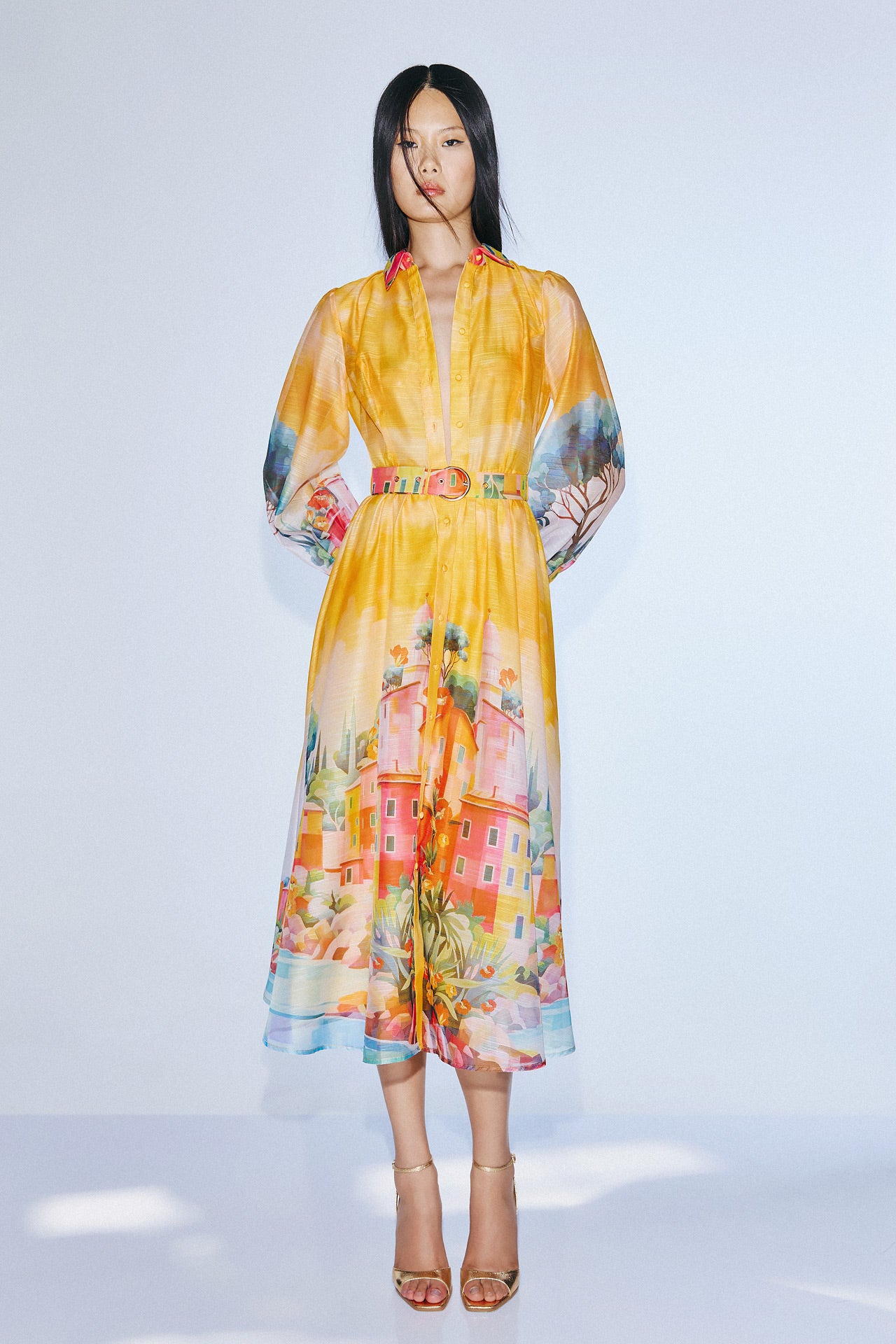 abito elegante print T4994 PRINT TWINS 