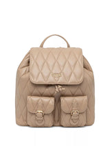 TWINSET zaino trapuntato con tasche Beige