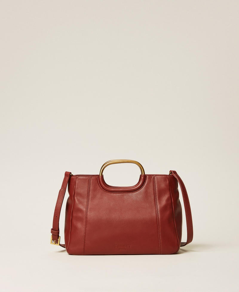 borsa shopper con manici metallo 261TD8451 13332 TWINSET 