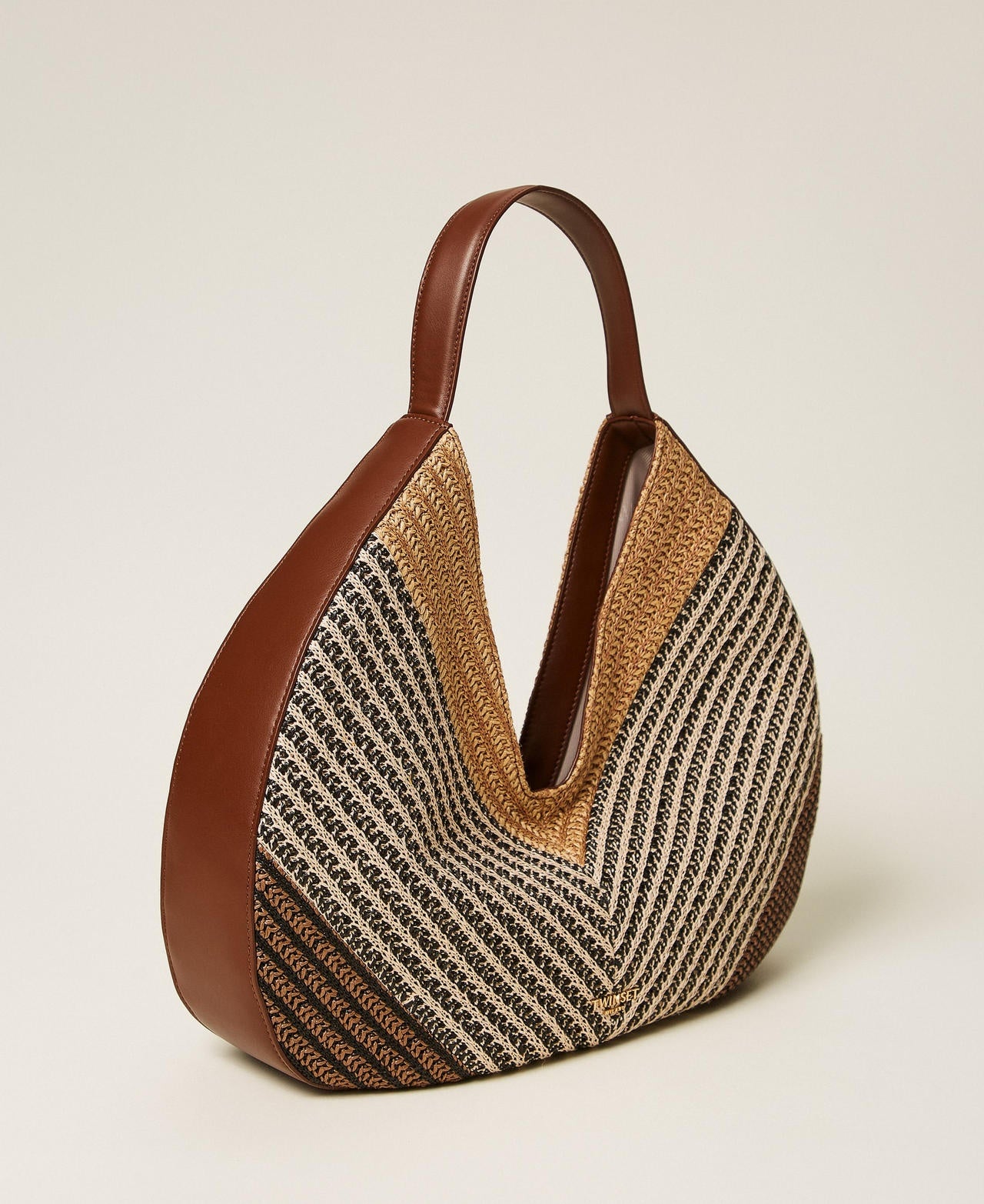 Borsa hobo in rafia 261TD8501 13504 TWINSET 