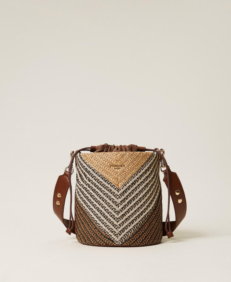 borsa a secchiello in rafia 261TD8502 13504 TWINSET 