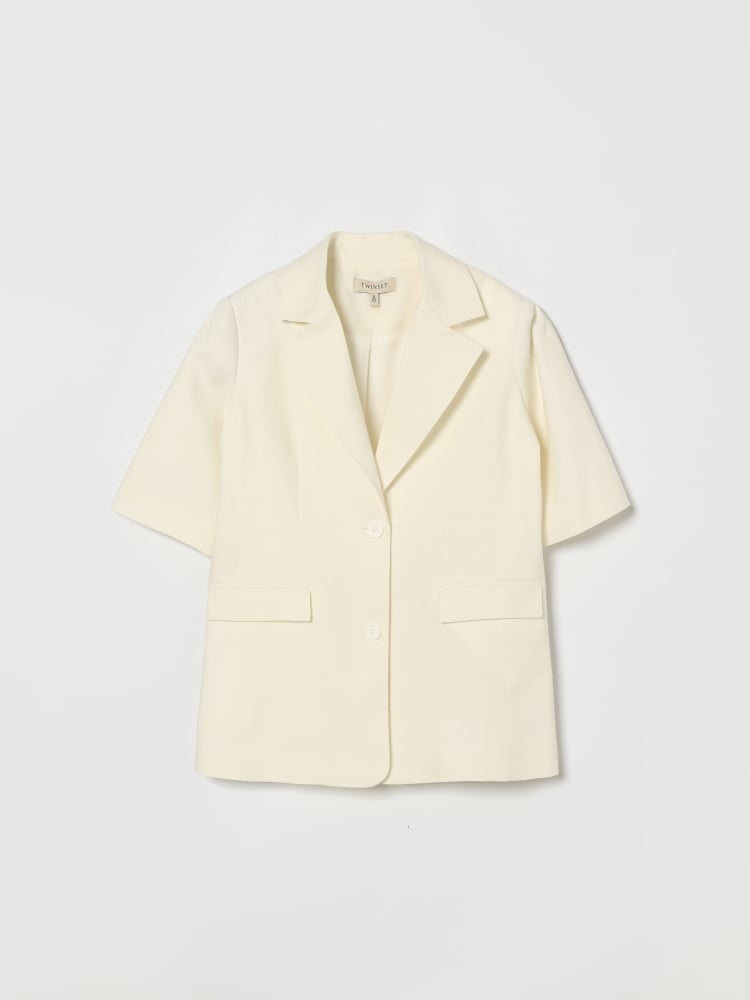 Blazer in lino maniche corte 261GJ2035 00526 TWINSET GIRL 