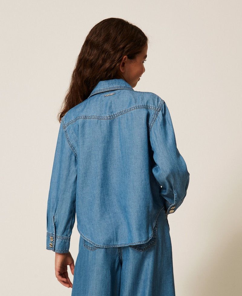 camicia in denim 261GJ2075 13235 TWINSET GIRL 