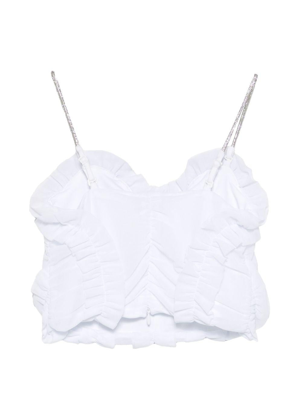 top in tulle con volant 261GJ2181 00526 TWINSET GIRL 