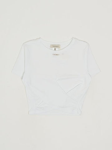 t-shirt con logo 261GJ2256 00526 TWINSET GIRL 