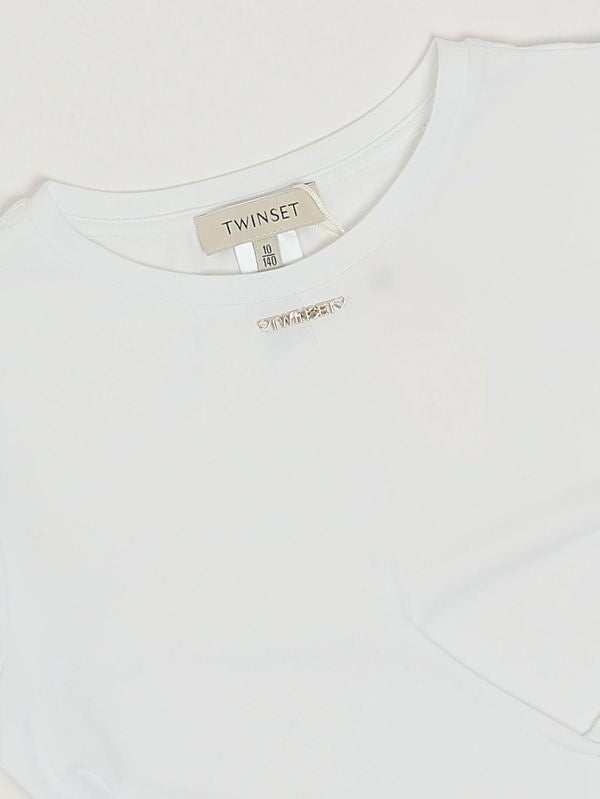 t-shirt con logo 261GJ2256 00526 TWINSET GIRL 
