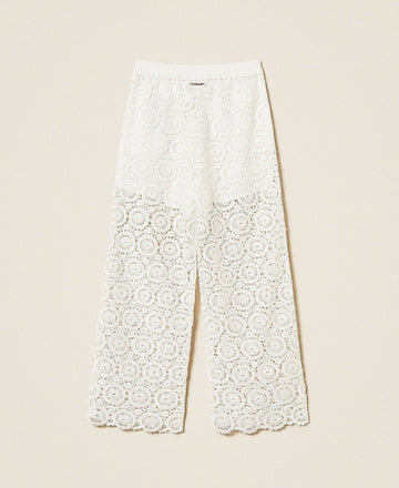 pantalone in pizzo macramè 261GJ2Q21 00526 TWINSET GIRL 