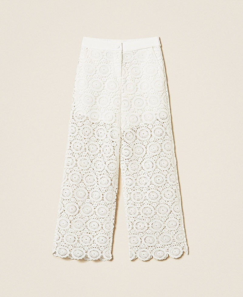 pantalone in pizzo macramè 261GJ2Q21 00526 TWINSET GIRL 