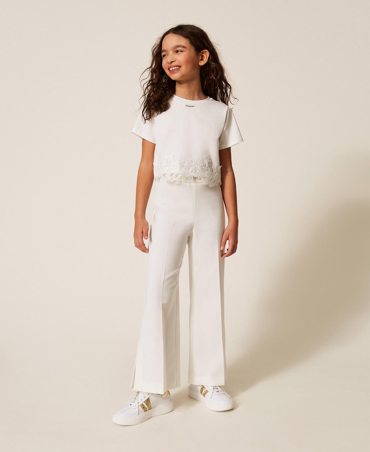 pantalone flare con spacchi 261GJ2Q51 00526 TWINSET GIRL 