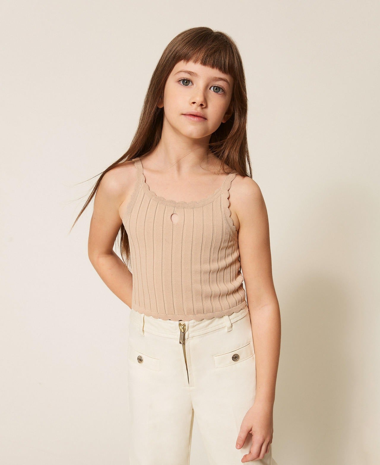 top cropped in maglia 261GJ3012 13191 TWINSET GIRL 