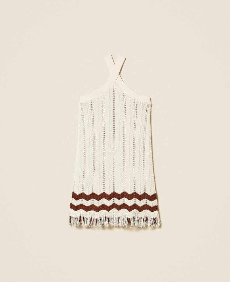 abito corto in maglia zigzag 261GJ3023 13198 TWINSET GIRL 