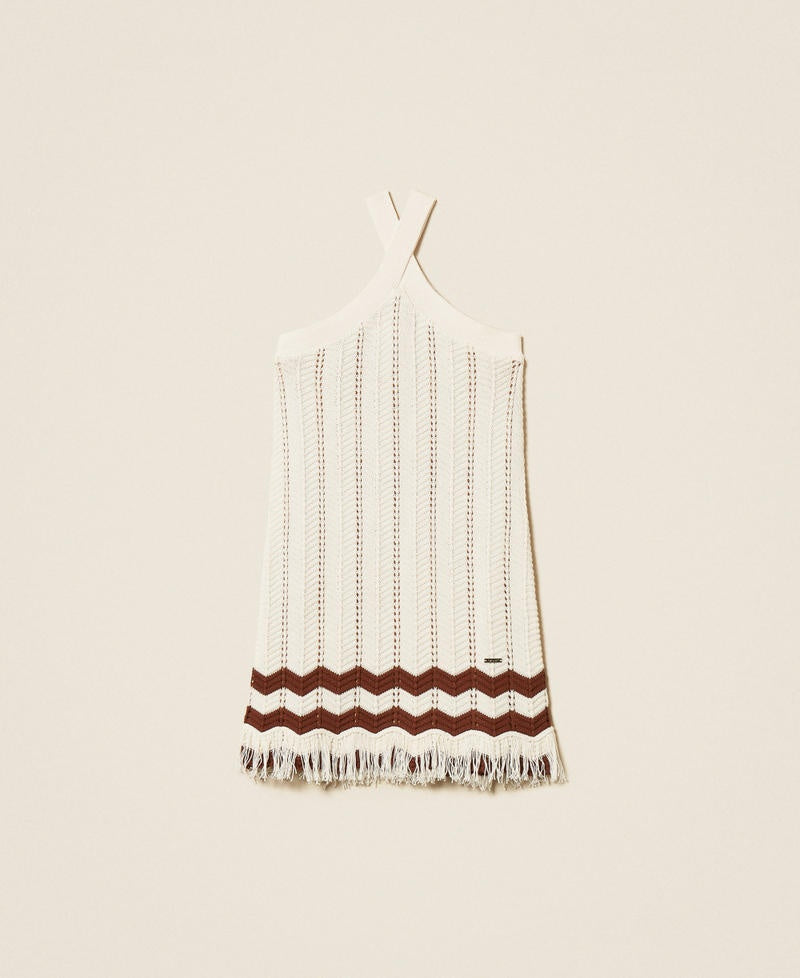 abito corto in maglia zigzag 261GJ3023 13198 TWINSET GIRL 