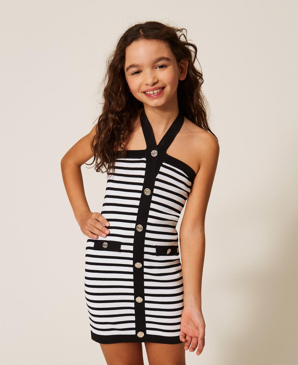 abito corto a righe 261GJ3061 11008 TWINSET GIRL 