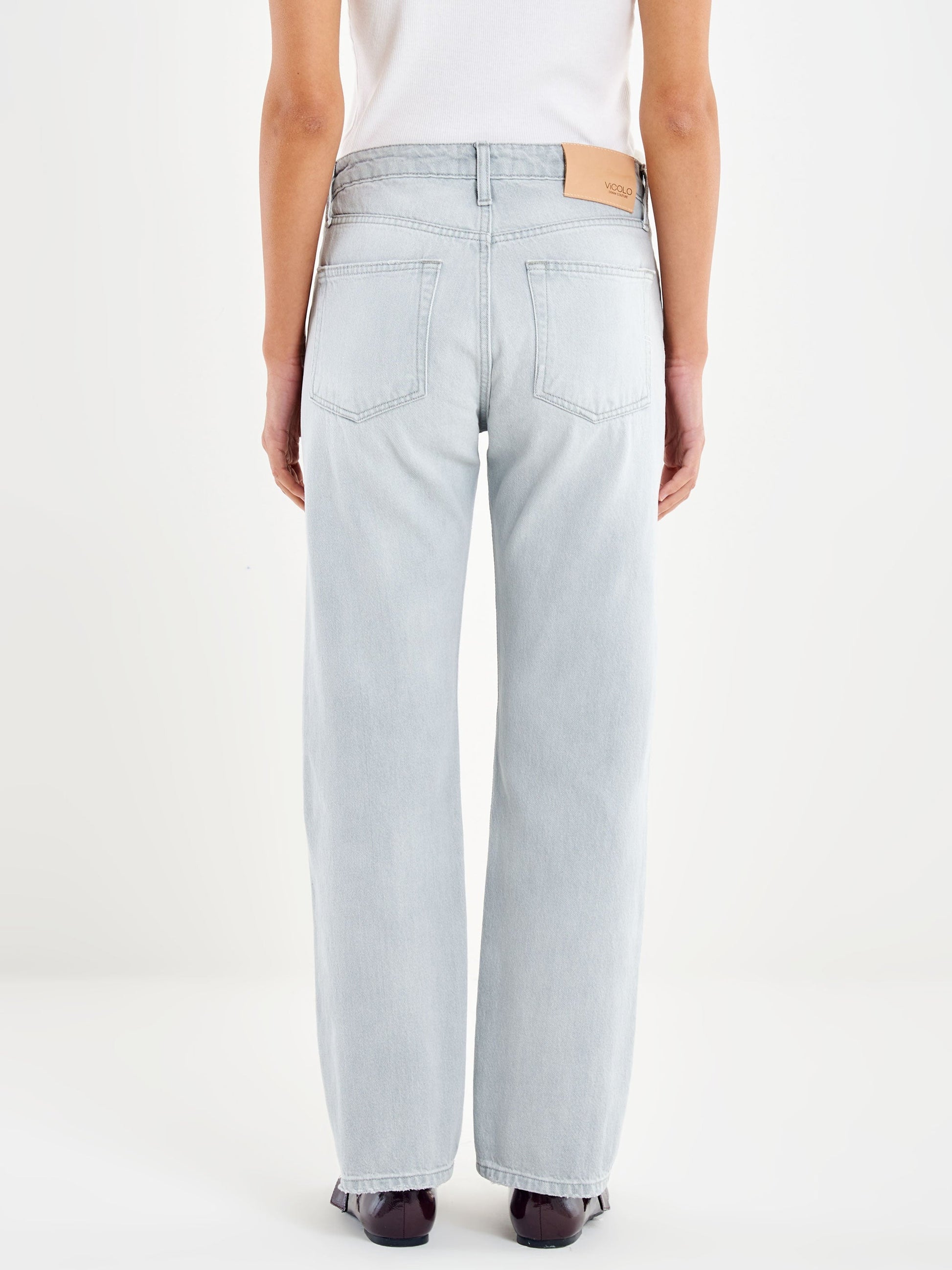 jeans zoe con bottoni DAB 5110 DENIM GRIGIO VICOLO 