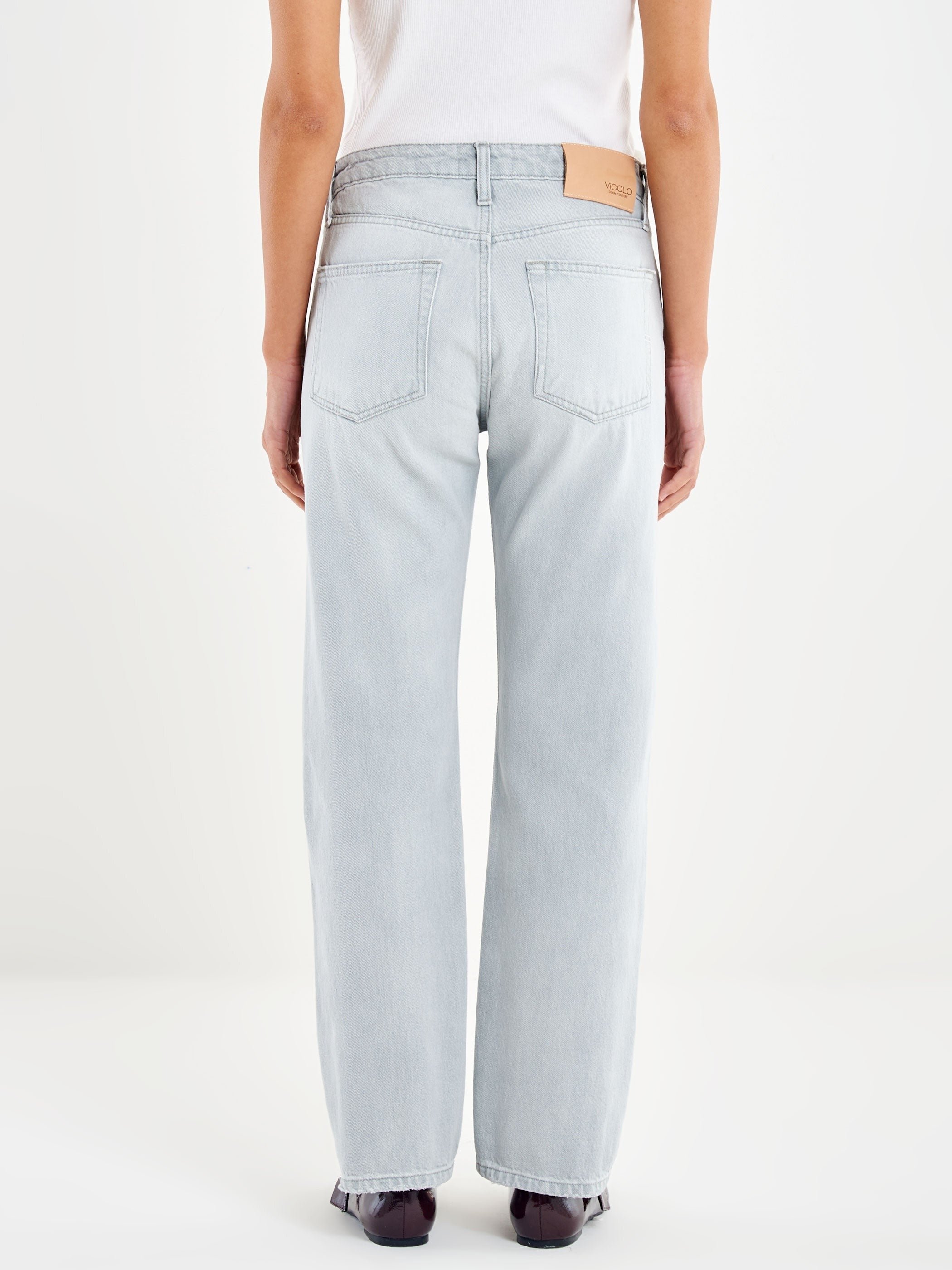 jeans zoe con bottoni DAB 5110 DENIM GRIGIO VICOLO 