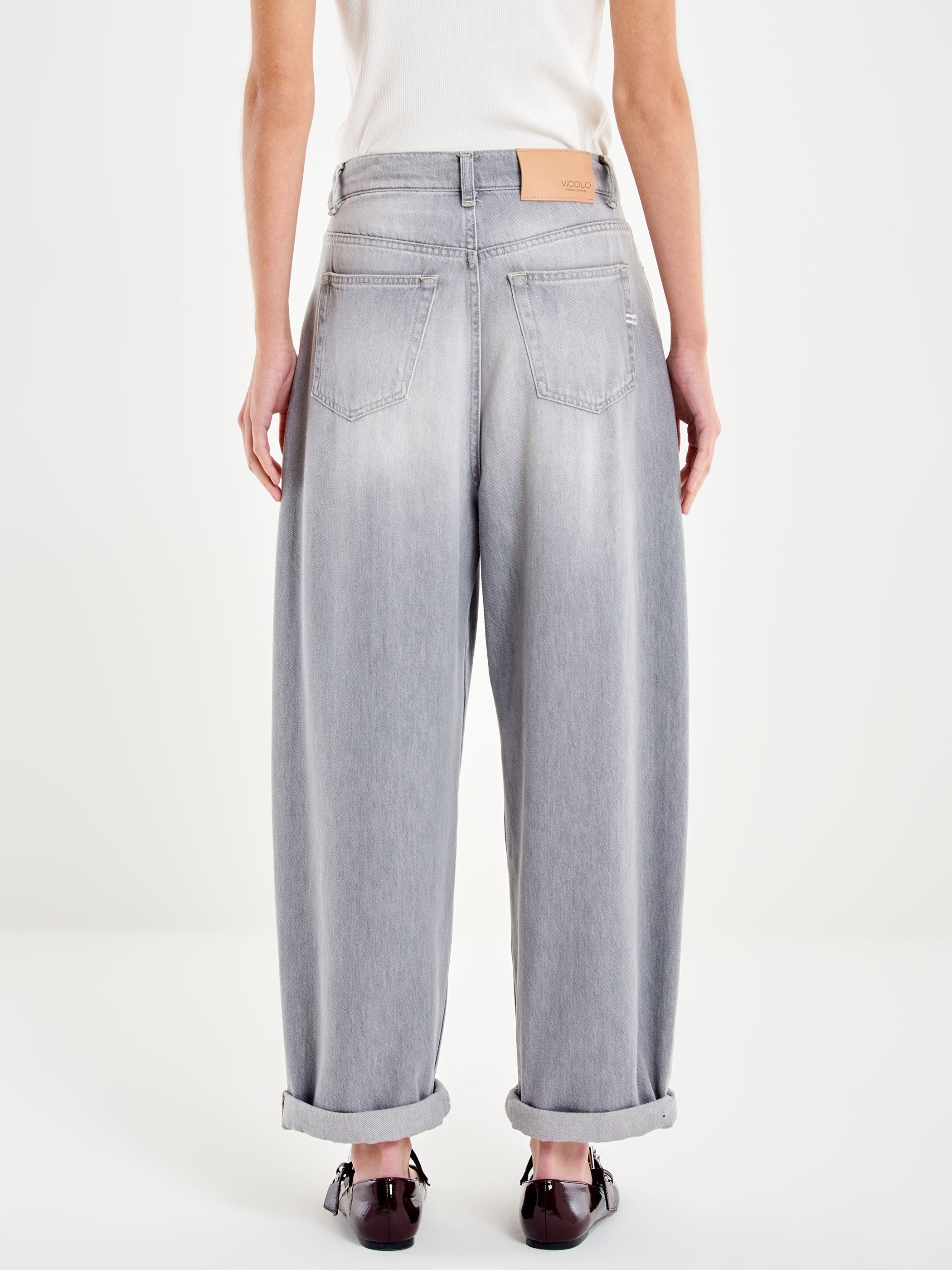 jeans laila relaxed fit DAB 5155 DENIM GRIGIO VICOLO 