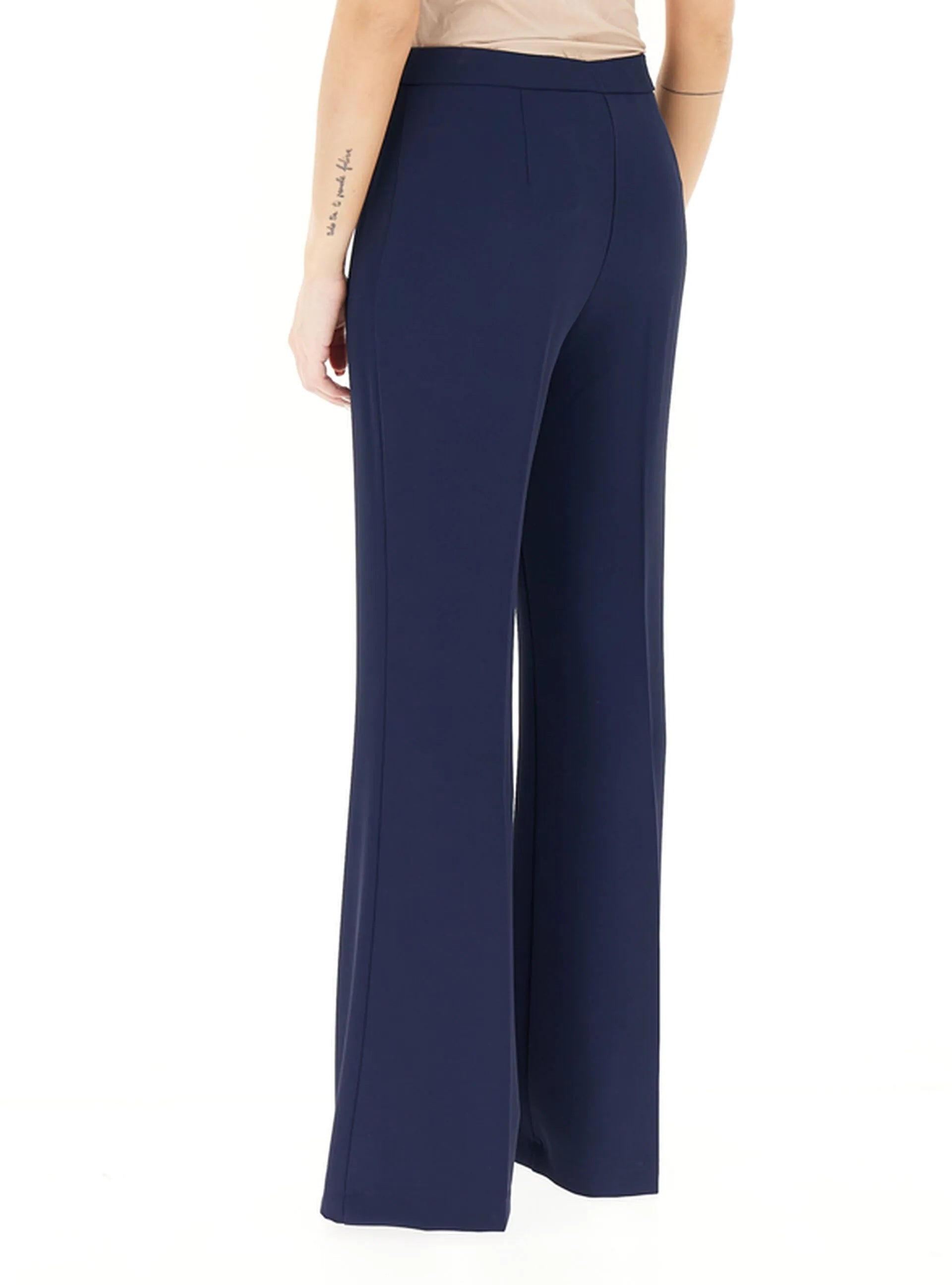 pantalone flare TAB0242 BLU VICOLO 