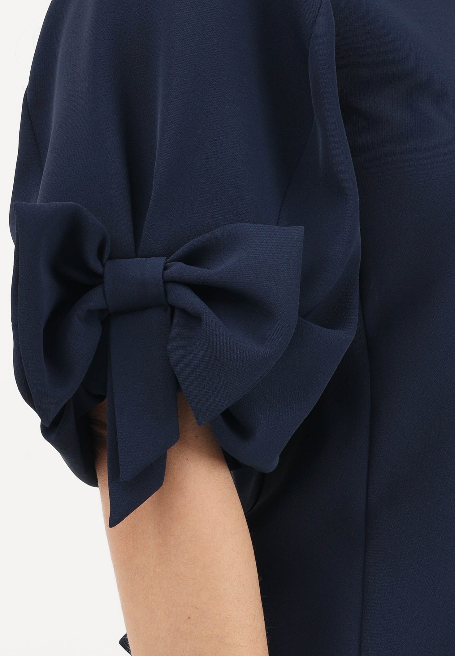 blusa con fiocchi maniche TAB0245 BLU VICOLO 