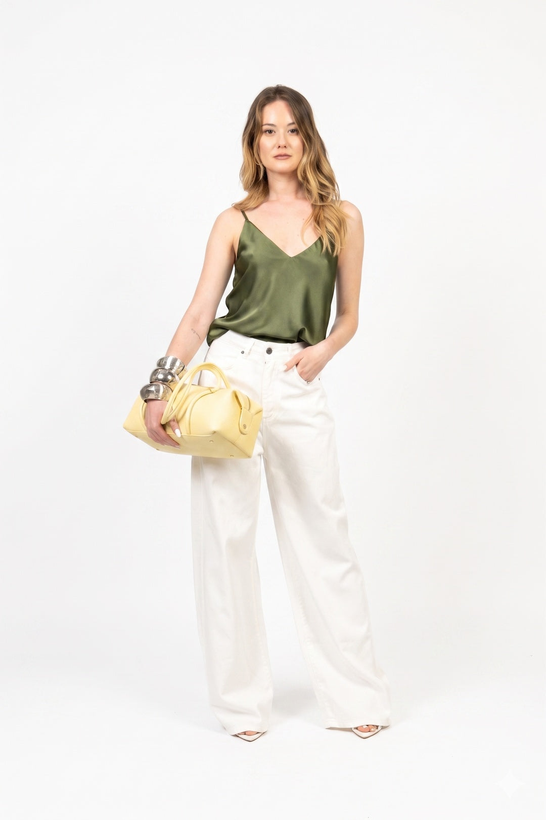 top in satin TAB0329 VERDE VICOLO 