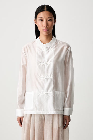 camicia con applicazioni TAB2494 BIANCO VICOLO 