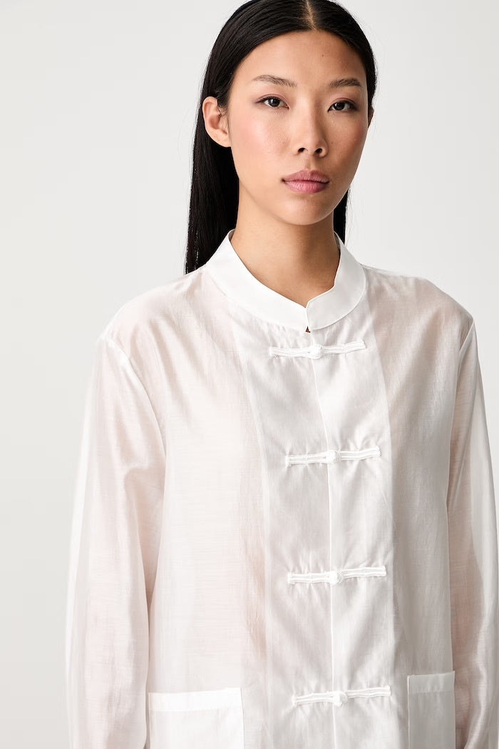 camicia con applicazioni TAB2494 BIANCO VICOLO 