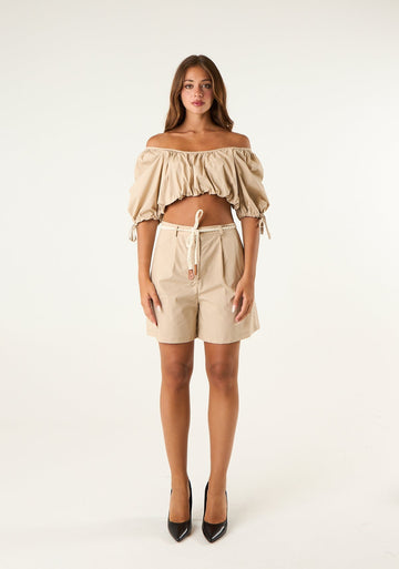 coordinato top e shorts TAB2618 SABBIA VICOLO 