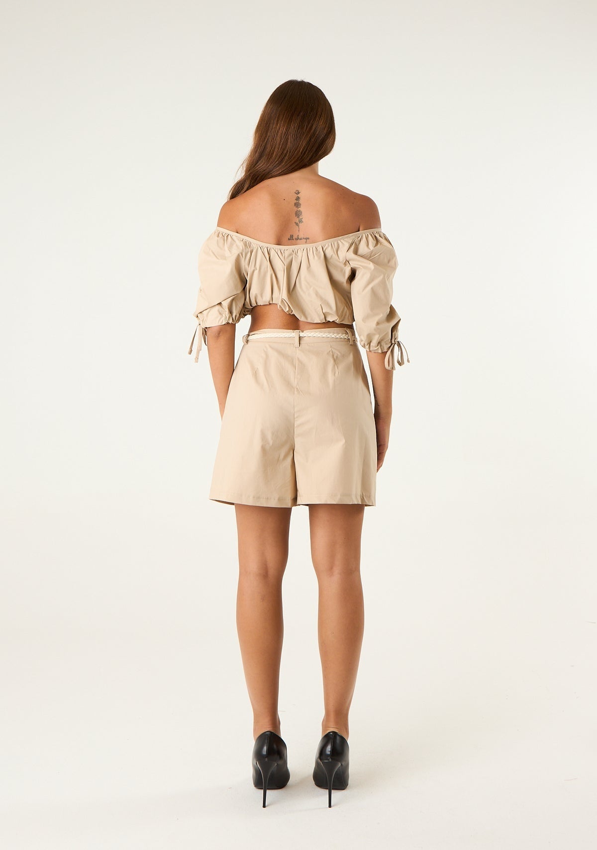 coordinato top e shorts TAB2618 SABBIA VICOLO 