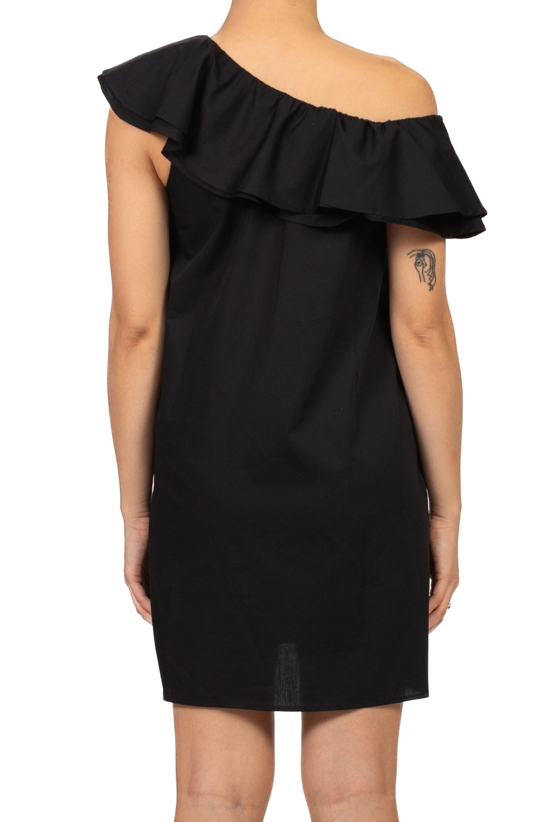 abito mini monospalla TAB2934 NERO VICOLO 