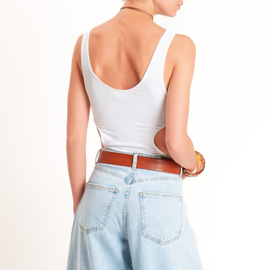 top body cut out UAB0376 BIANCO VICOLO 