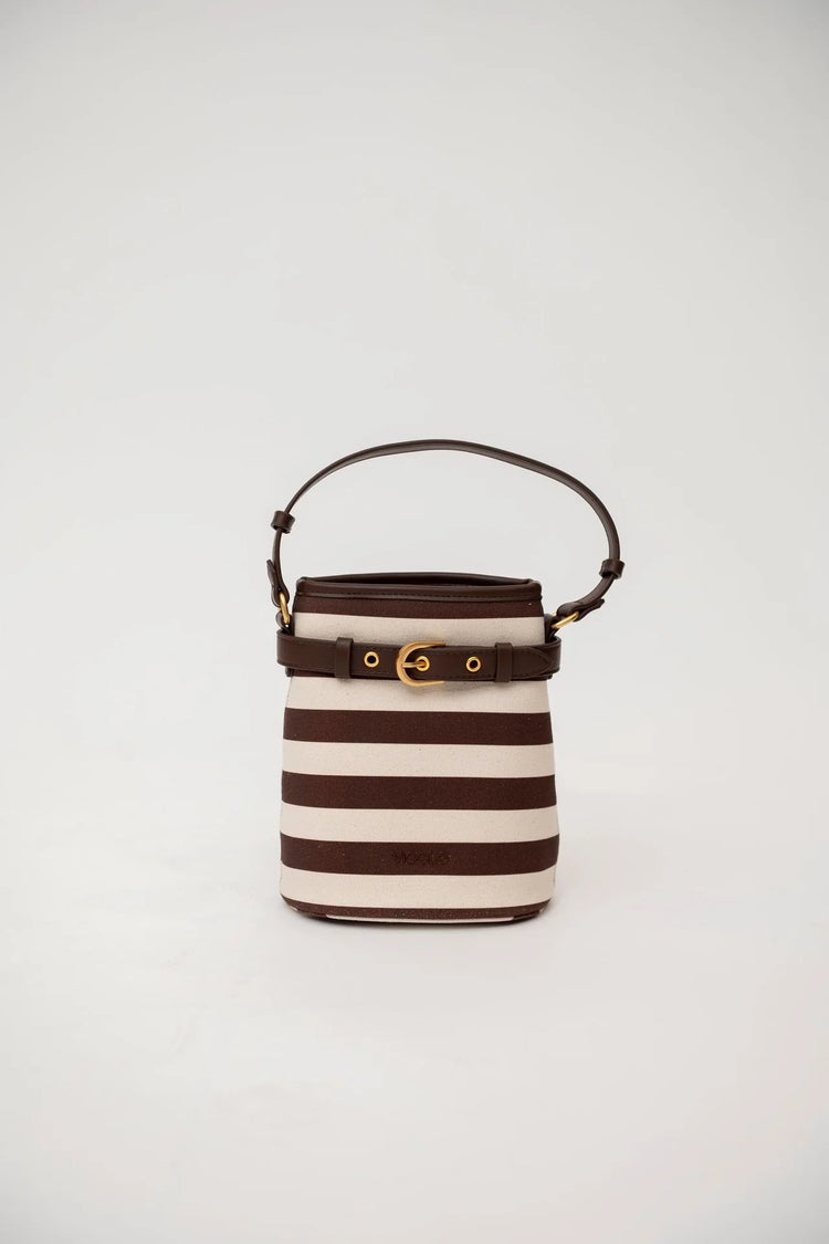 Borsa a righe XAB044 ABF MORO/BURRO VICOLO 