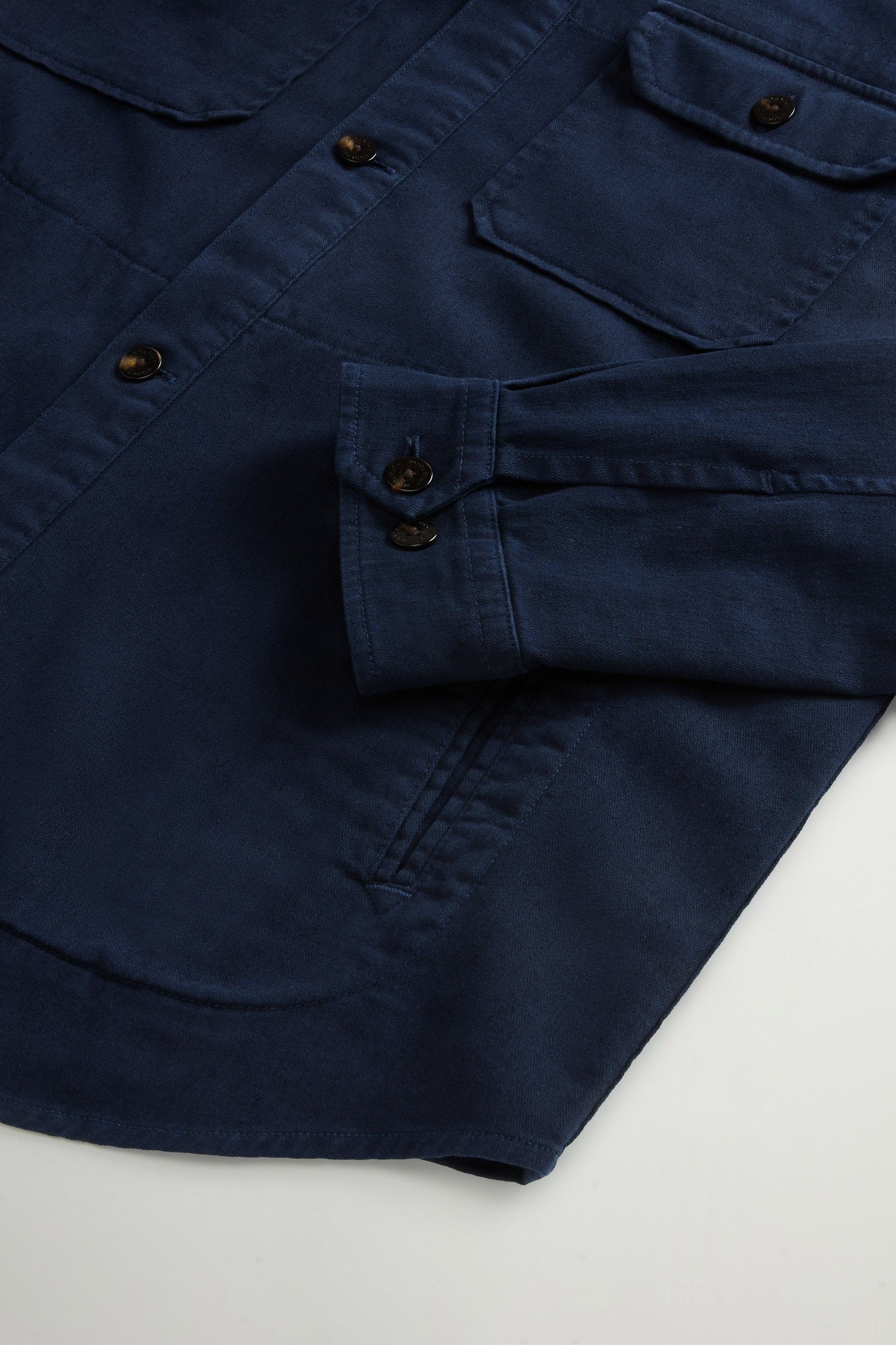 camicia overshirt in cotone e lino CFWOOS2036MRUT5288 3989 WOOLRICH 