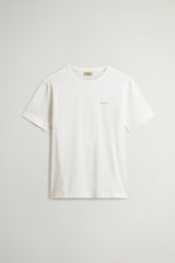 WOOLRICH T-shirt con logo contrasto Bianco