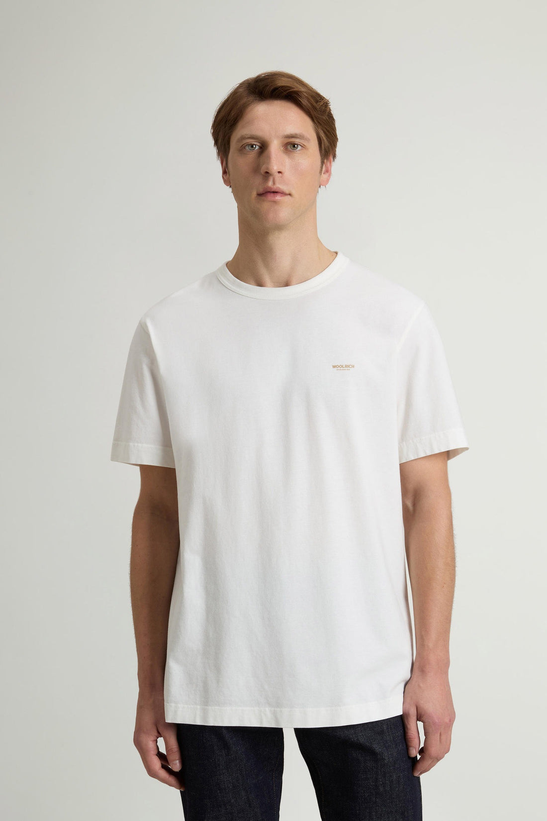 T-shirt con logo contrasto CFWOTE2012MRUT5334 8270 WOOLRICH 