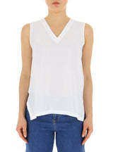 EMME MARELLA top basic in seta Bianco