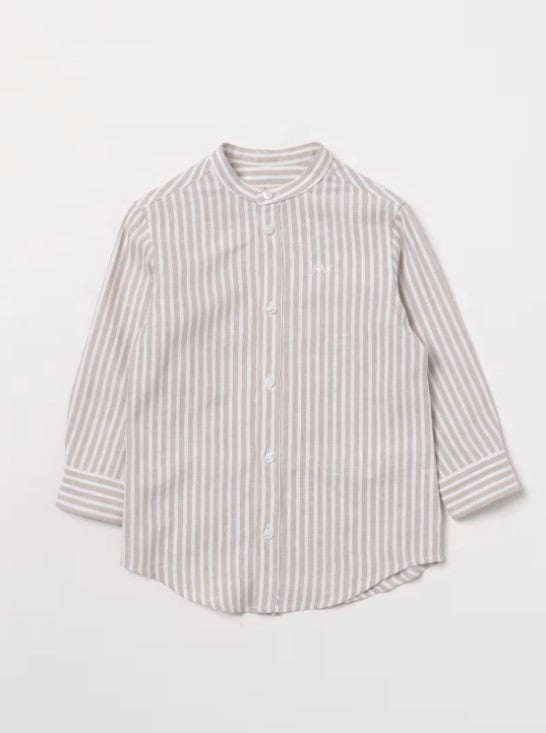 camicia in lino a righe FU5P00 I0211 114AV FAY 
