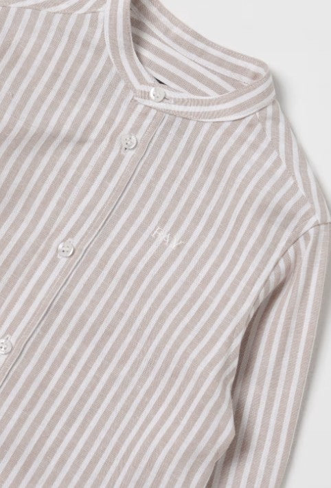 camicia in lino a righe FU5P00 I0211 114AV FAY 