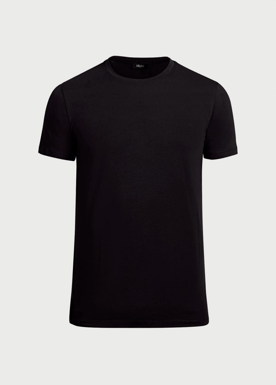 T-shirt iconic con logo M000P204SHORTLOGO BLACK liU JO 