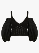 liU JO maglia in cotone Nero