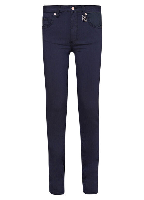 Pantalone con charm applicato MA4382T7144 93921 liU JO 