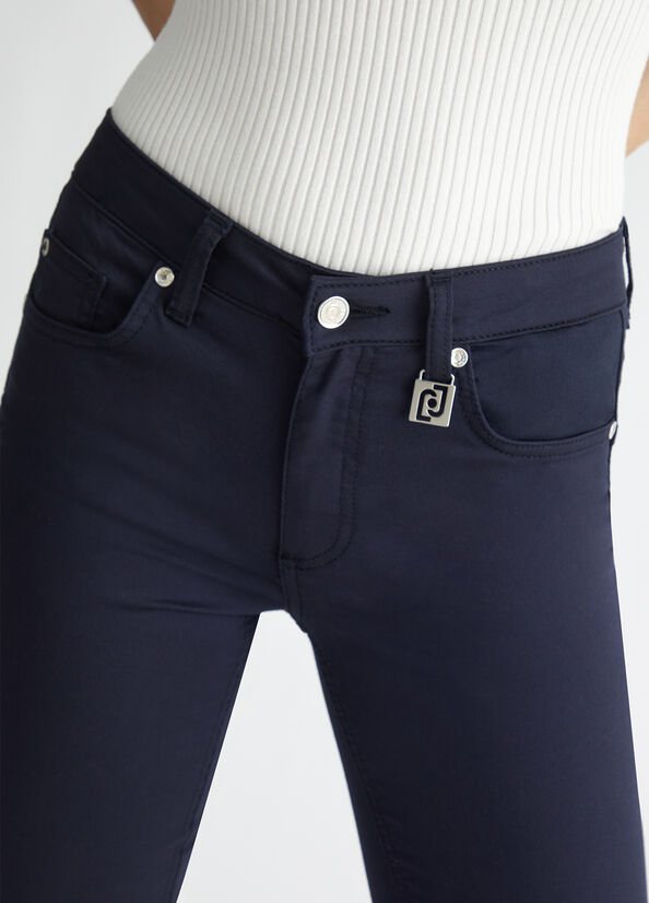 Pantalone con charm applicato MA4382T7144 93921 liU JO 