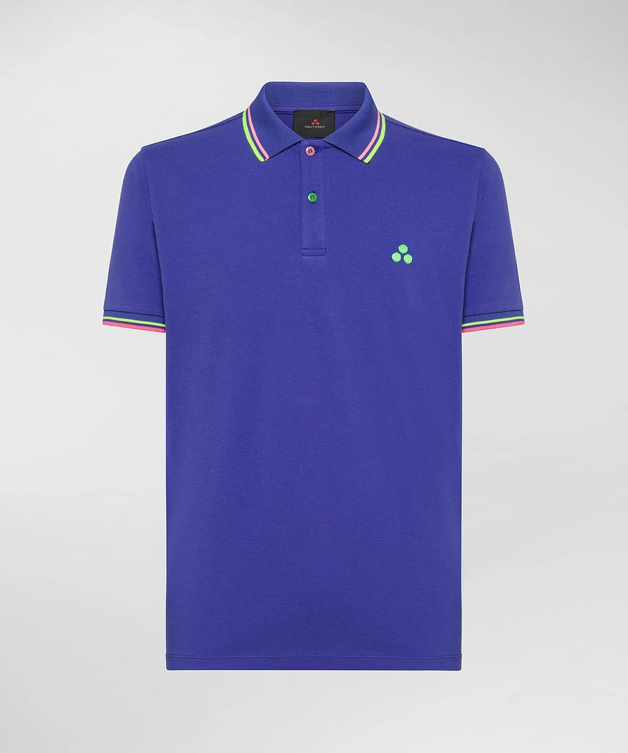 polo con contrasti fluo NEW SELANDIA STR 255 PeUTEREY 