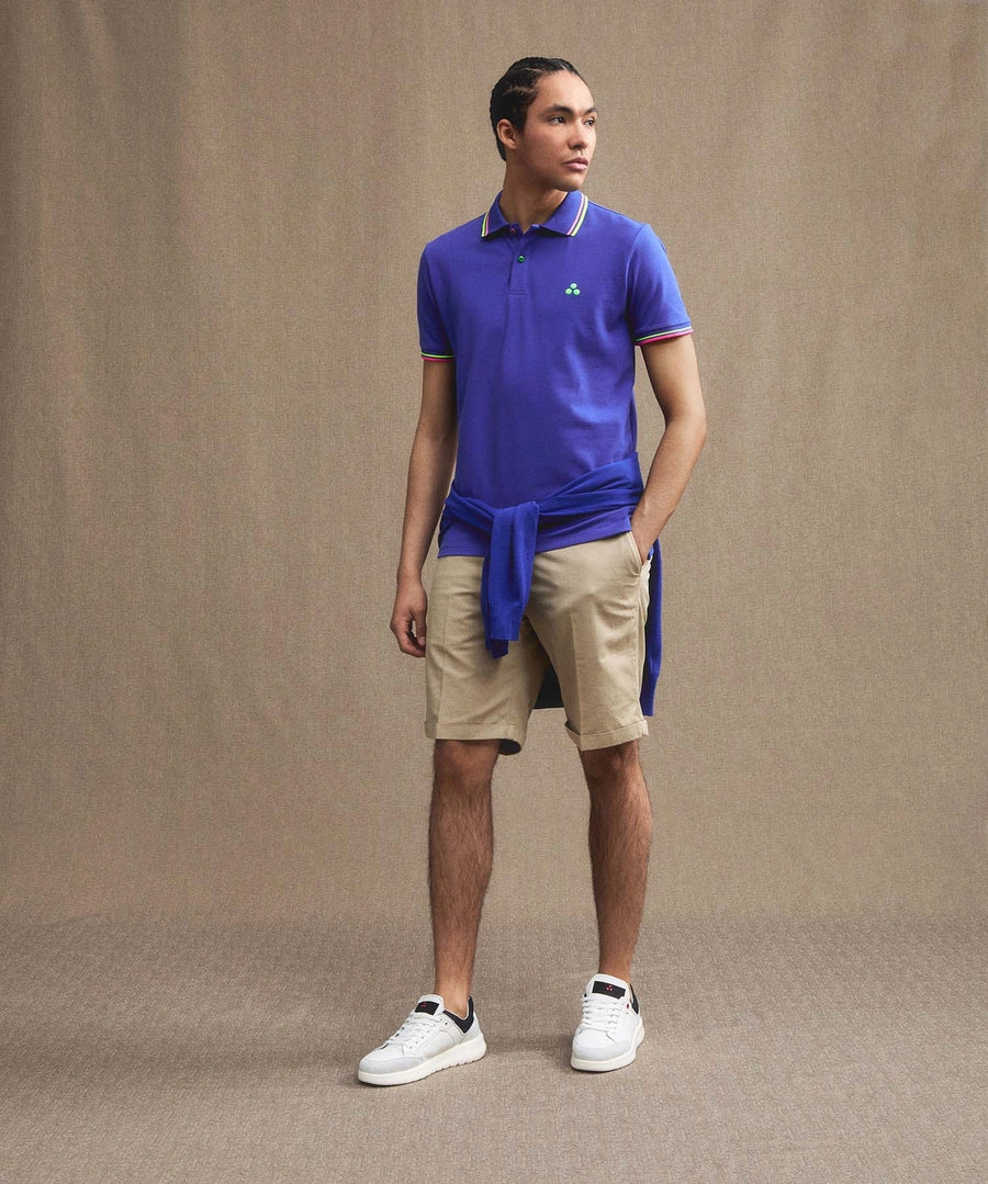 polo con contrasti fluo NEW SELANDIA STR 255 PeUTEREY 