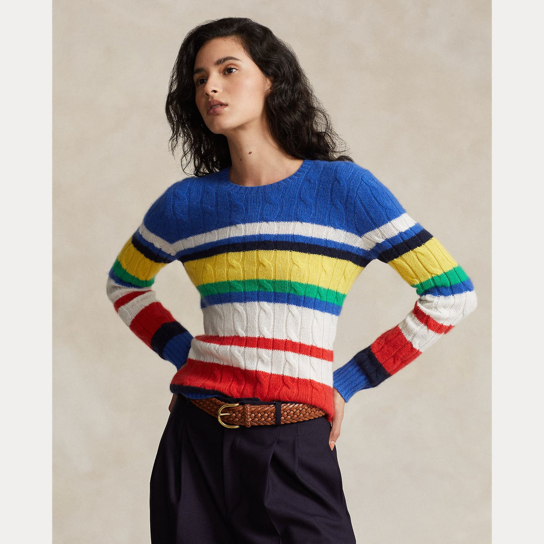 Maglione multicolor in cashmere 211-924446 001 RALPH LAUREN POLO 