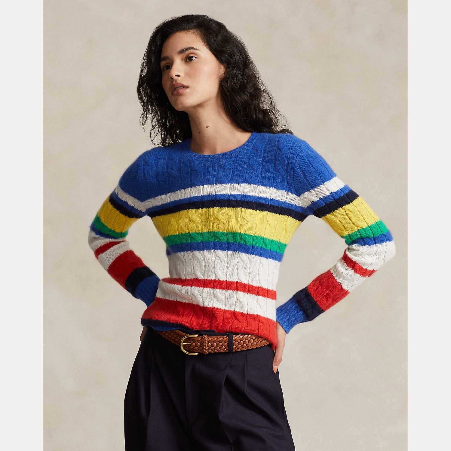 Maglione multicolor in cashmere 211-924446 001 RALPH LAUREN POLO 